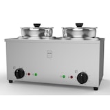 thumbnail of METRO PROFESSIONAL Bagnomaria doppio GHP2013, 31.5 x 52.5 x 31.5 cm, acciaio inox, 2 x 6.5 L, 2 x 200 W, argento