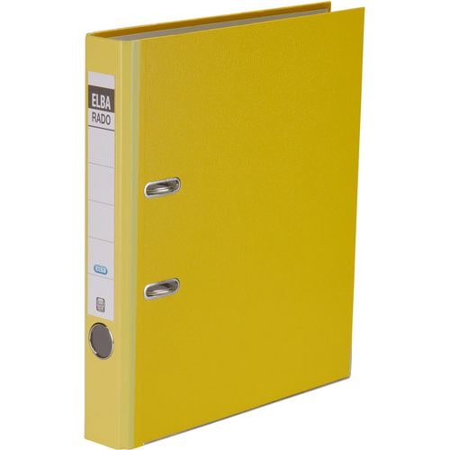 ELBA Rado Brilliant Ordner Schmal DIN A4 50 mm Gelb 2 Ringe 100022606 Kunststoff
