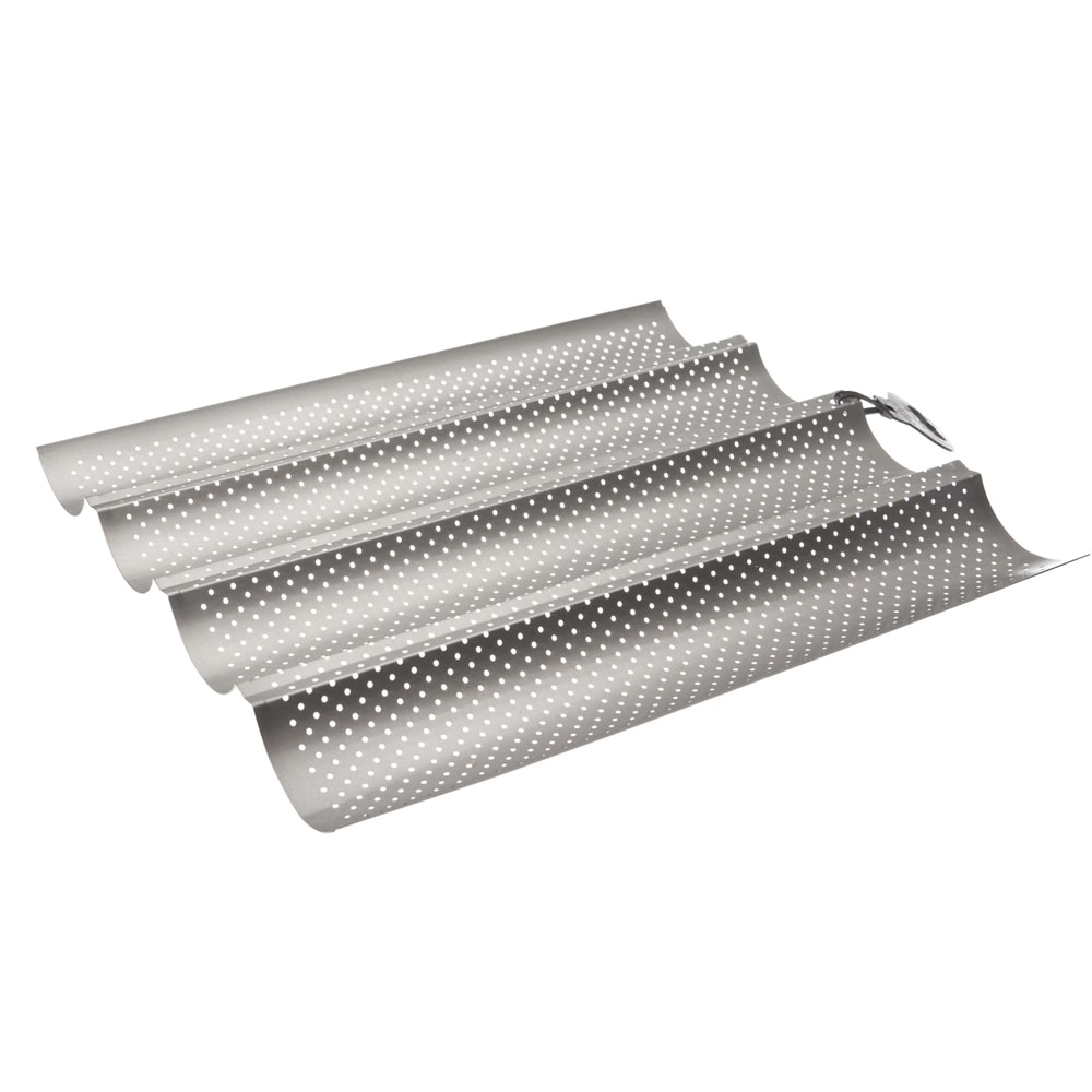 Plaque de 4 baguettes / tuiles -  Gris Autre forme Acier Ibili 38.00x33.00 cm