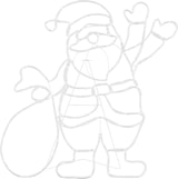 thumbnail of vidaXL Santa Claus Licht Mehrfarbig 58.5 x 60 x 1.3 cm Eisen