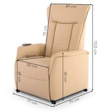 thumbnail of Fernsehsessel mit Aufstehhilfe, Relaxsessel mit Liegefunktion, mit 2 Motoren, 120 kg belastbar, Leder/Kunstleder, Beige, Raburg Marie