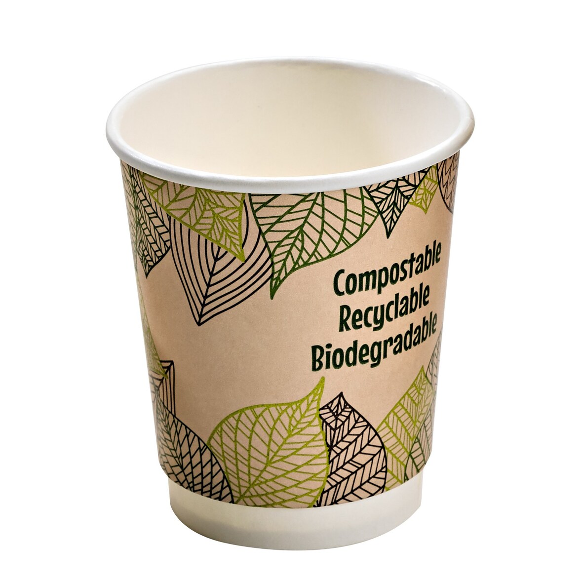 NVASE - 6Uds - Vaso de cartón con doble capa 230ml A93mm - NVS8NPGCDWCO8