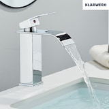 thumbnail of ROSA | Premium hotel waterval badkamerkraan chroom | Gastronomie RVS mengkraan wastafel | Design kraan hoekig