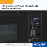thumbnail of Exquisit Einbau-Mikrowelle EMW20-DG-020 schwarz | Grill | max. 1000 W | Garraum 20 l | Schwarz Front