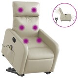 thumbnail of vidaXL Massagesessel mit Aufstehhilfe Elektrisch Creme Kunstleder
