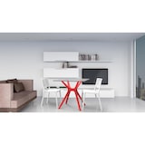 thumbnail of Resol VELA S Quadratischer Tisch Indoor, Outdoor 90x90 Schwarzer Fuß - Eschen Eiche Tischplatte