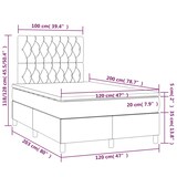 thumbnail of vidaXL Boxspringbett mit Matratze & LED Schwarz 120x200 cm Stoff