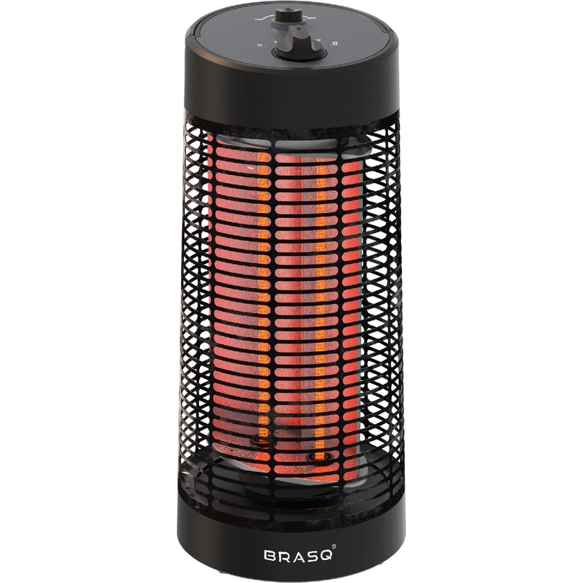 BRASQ Terrasverwarmer Elektrisch staand - Tafelmodel - 1200W - 2 standen – Zwenkfunctie - Heater – Spatwaterdicht - Verwarming Voor Binnen/ Buiten