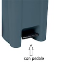 thumbnail of Bidone Carrellato Lt.120 Con Pedale Grigio Ferro