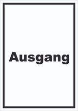 Ein Schild mit einem schwarzen Rahmen.