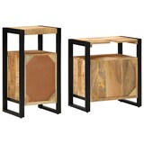 thumbnail of vidaXL Badezimmermöbel Set 2 pcs Braun Massives, grobes Mangoholz
