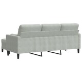 thumbnail of vidaXL 3-Sitzer-Sofa mit Hocker Hellgrau 180 cm Samt