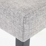 thumbnail of 4er-Set Esszimmerstuhl HWC-E58, Stuhl Essstühle, MVG-zertifiziert ~ Stoff/Textil grau, dunkle Beine
