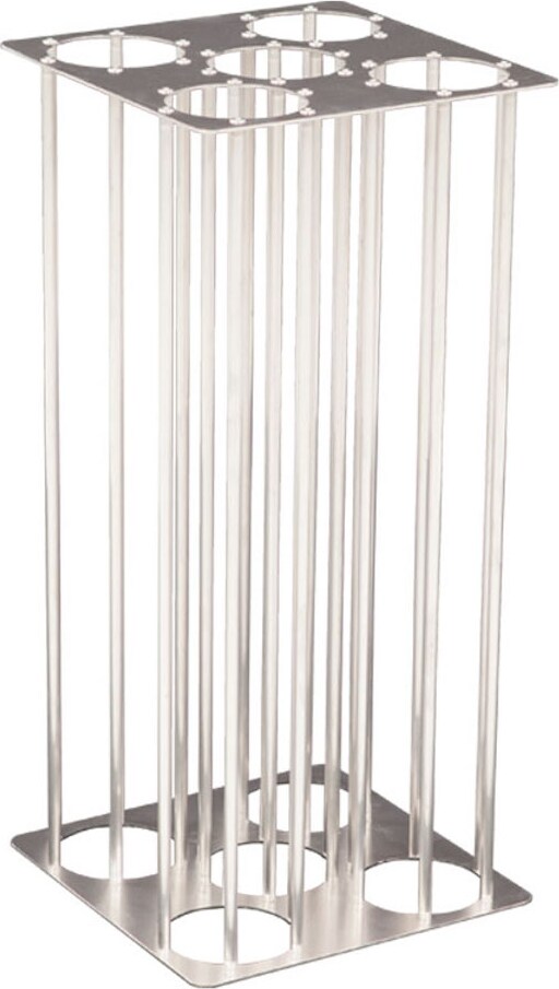 PROREGAL Bechereinsatz für Abfallbehälter Haiti mit Hebedeckel / Pedaleimer | 55 Liter, HxBxT 54x25,6x25,6cm | Silber
