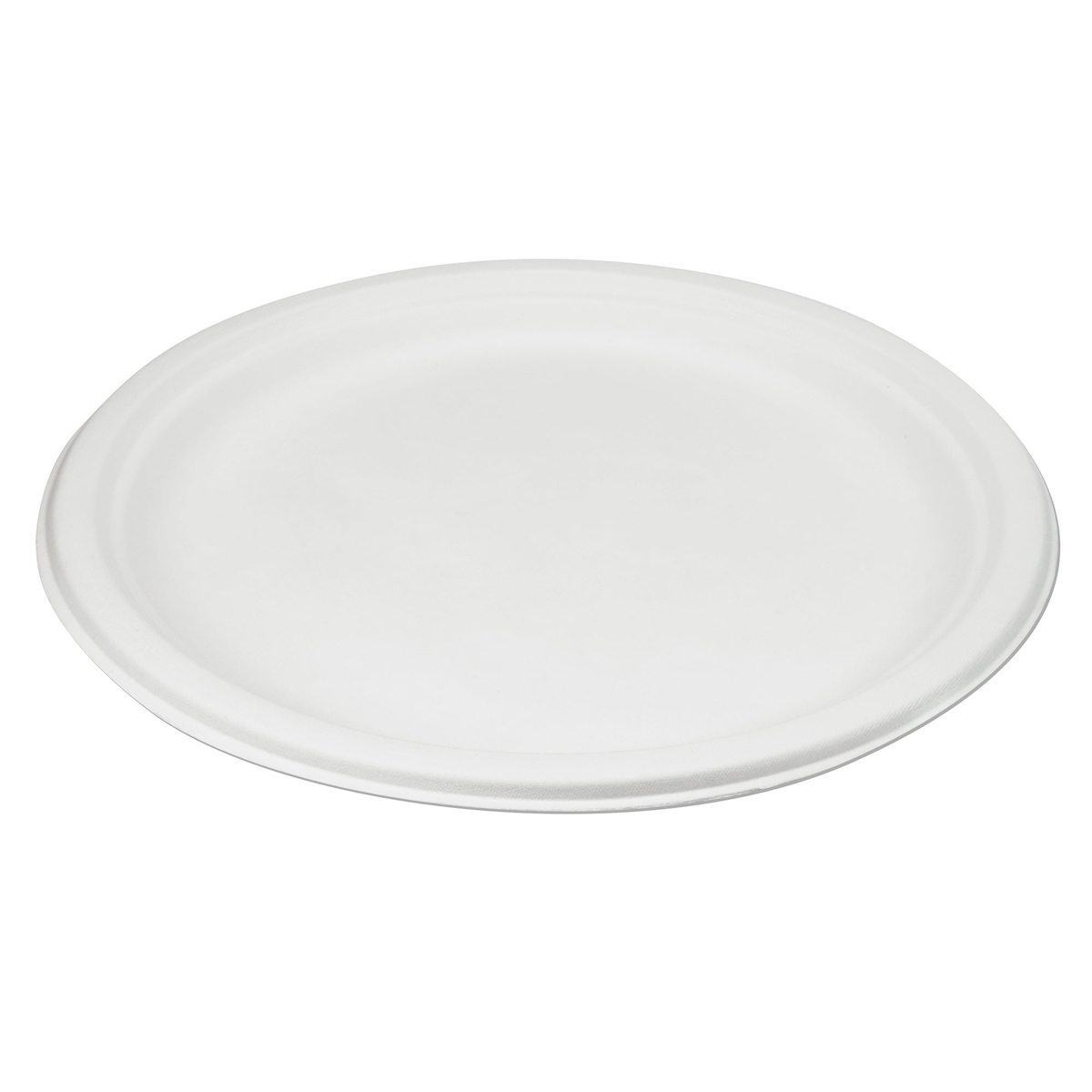 Bagasse Teller - 26cm (rund, weiß): 50 Teller