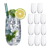 thumbnail of Relaxdays Trinkgläser 12er Set, Wassergläser, Kristallglas, spülmaschinenfest, Saft, Limo, Eistee, 520 ml, transparent