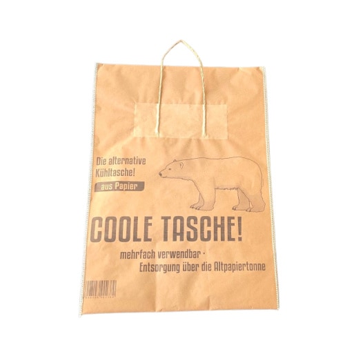 80 Bio Tiefkühl/Thermo Tragetaschen aus Papier 38x52cm 3-lagig recycelbar