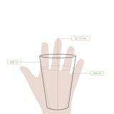 thumbnail of greenbox - Pappbecher 300 ml / 12 oz, Ø 90 mm, braun, innen weiß, 50 St.