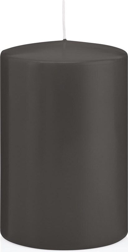 Stumpenkerzen Grau Ø 98 x 150 mm, 6 Stück