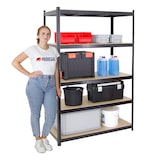 thumbnail of PROREGAL Mega Deal | 2x Schwerlastregal TAURUS | HxBxT 180x120x60 cm |  Fachlast 175kg | Schwarz | Stecksystem Lagerregal Regalsystem 2 Stk.