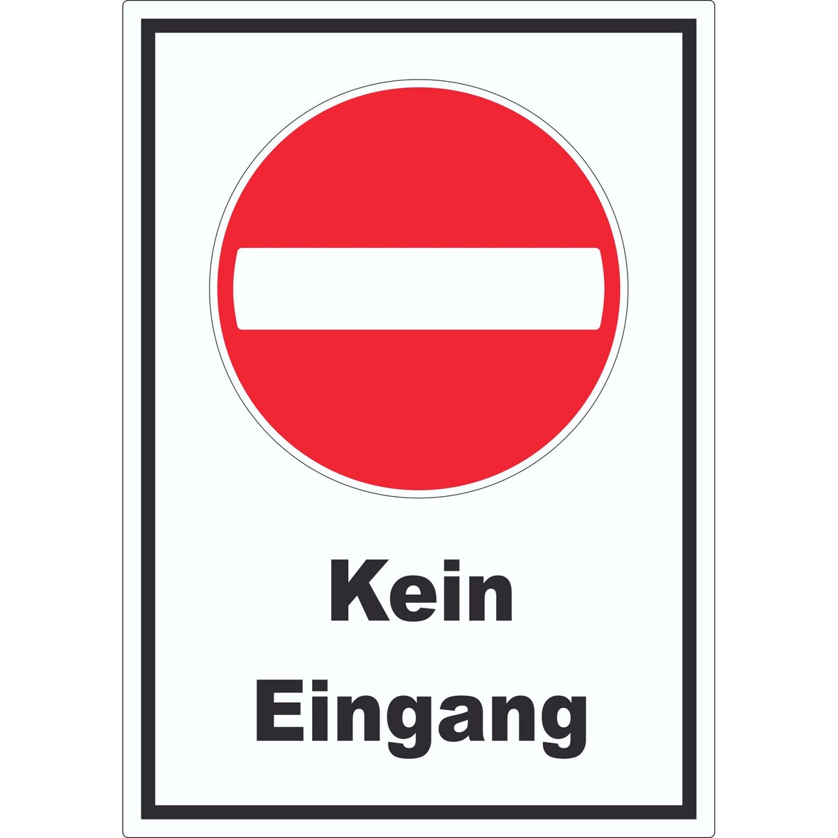 Kein Eingang Aufkleber A0 (841x1189mm)