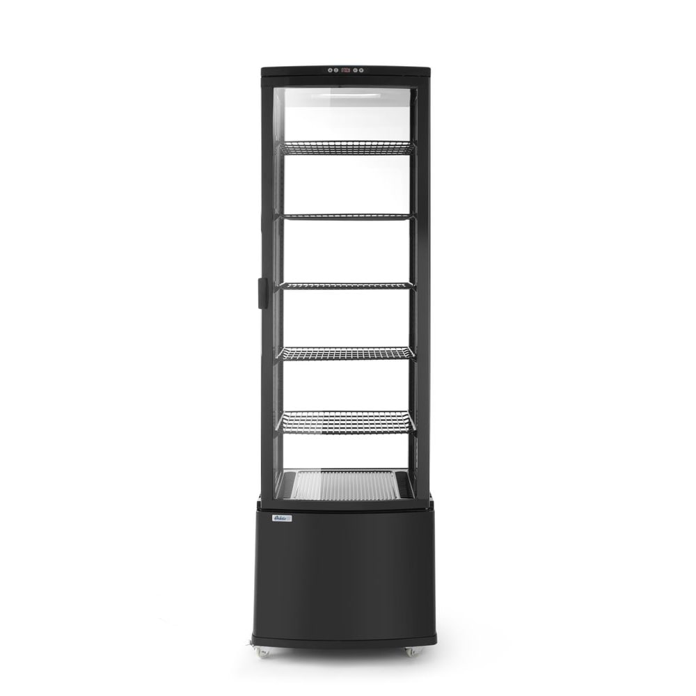 HENDI Koelvitrinekast 270L, Arktic, zwart, Zwart, 230V/290W, 556x526x(H)1913mm