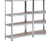 thumbnail of Pack 2 Modulaire Stellingkasten en 1 Hoekkast met 5 Planken 2625kg 136x40x180cm Zilver 7house