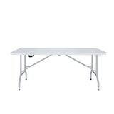 thumbnail of Tavolo Tavolino Pieghevole In Dura Resina Set Birreria Facile Trasporto Con Maniglie Per Giardino  Terrazzo Fiere Sagre 180x74x74 cm Bianco