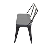 thumbnail of Banco 2 plazas HWC-H10, banco armario dos plazas banco comedor diseño industrial vintage imitación cuero ~ negro-gris