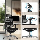 thumbnail of Bürostuhl / Chefsessel ERGOHUMAN ULTRA F GEN2 Sitz Stoff / Rücken Netz schwarz hjh OFFICE