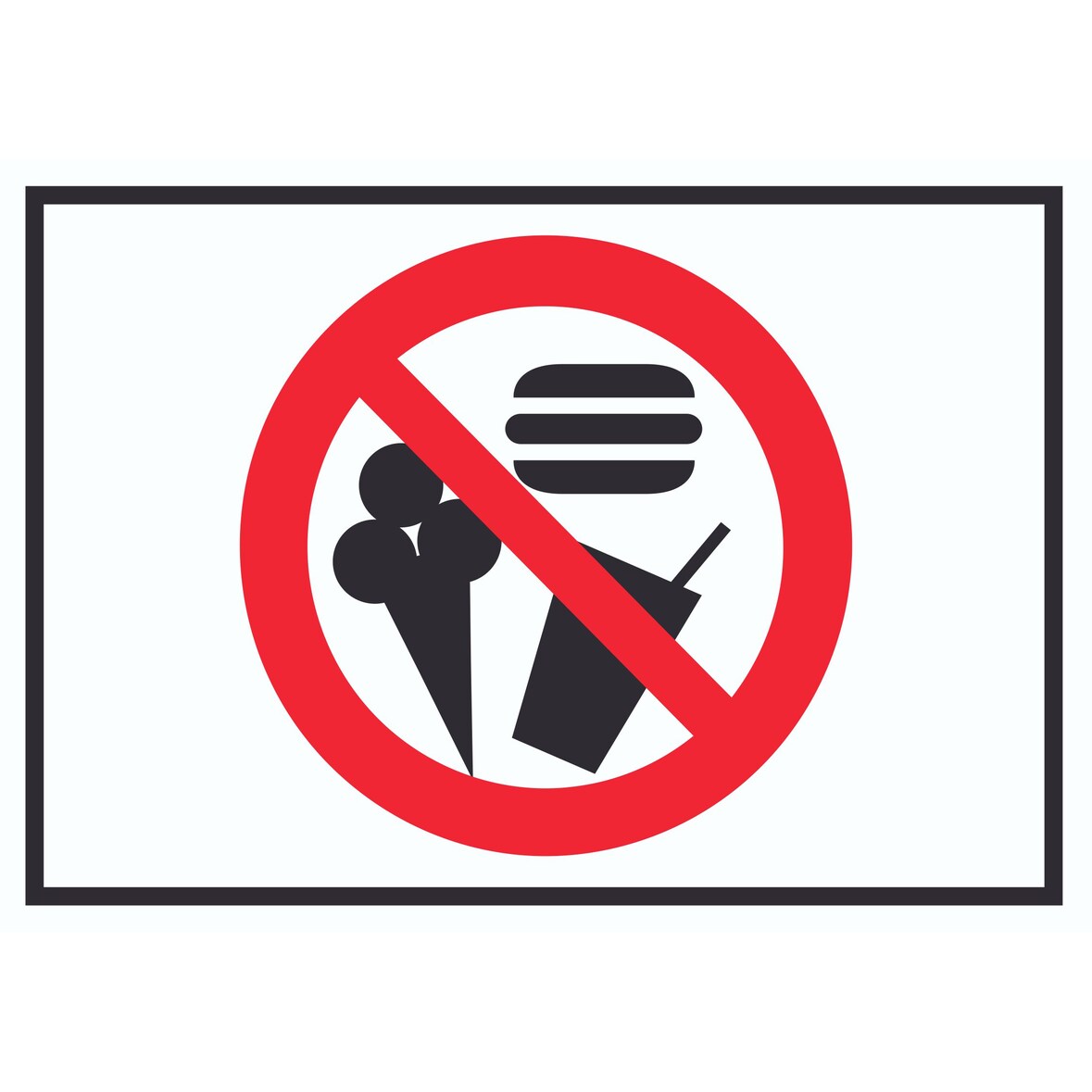 Essen und Trinken verboten Symbol Schild A3 (297x420mm)