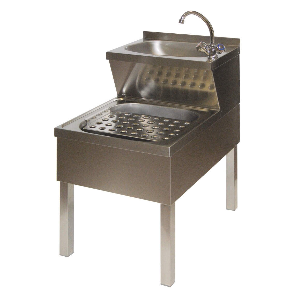 Handwasch-Ausgussbecken kombiniert mit Mischbatterie 500 x 700 x 850 mm