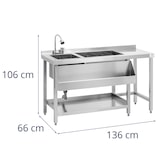 thumbnail of Royal Catering Mesa de coctelería - con cubitera y portabotellas -