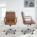 thumbnail of Bureaustoel Ashland kunstleer licht bruin