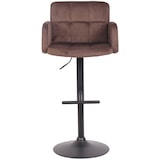 thumbnail of Barkruk Los Angeles Fluweel bruin/zwart