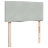 thumbnail of vidaXL Ottoman-Bett mit Matratze & LEDs Hellgrau 100x200 cm Samt