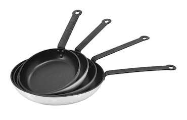 METRO PROFESSIONAL Set de 4 poêles, aluminium, Ø 20/ 24/ 28/ 32 cm, revêtement antiadhésif Téflon, induction, résistant au four