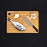 thumbnail of KLAMER Premium Santoku Damastmesser echter japanischer Stahl 18 cm Kochmesser