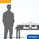 thumbnail of Exquisit Kochplatte KP 3202 we | Massekochfeld | 2 Platten | Leistung 2500 Watt | weiß