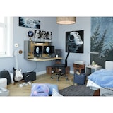 thumbnail of bümö Wandschreibtisch klappbar & abschließbar Mini-Office in Graphit/Asteiche