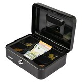 thumbnail of HMF Geldkassette abschließbar, Kasse mit Münzeinsatz, 5 Münzfächer, 25 x 18 x 9 cm, Schwarz