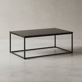 thumbnail of Couchtisch 100x60x40 cm mit Marmor Optik Schwarz, Wohnzimmertisch mit Metall-Gestell, Sofatisch Eckig Tisch Wohnzimmer,
