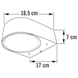 thumbnail of KONSTSMIDE Aplique Teramo negro mate