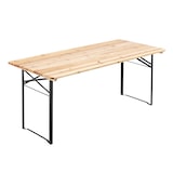 thumbnail of 10 Tables de brasserie pliantes 180x80x76cm + 20 bancs bois - Oviala