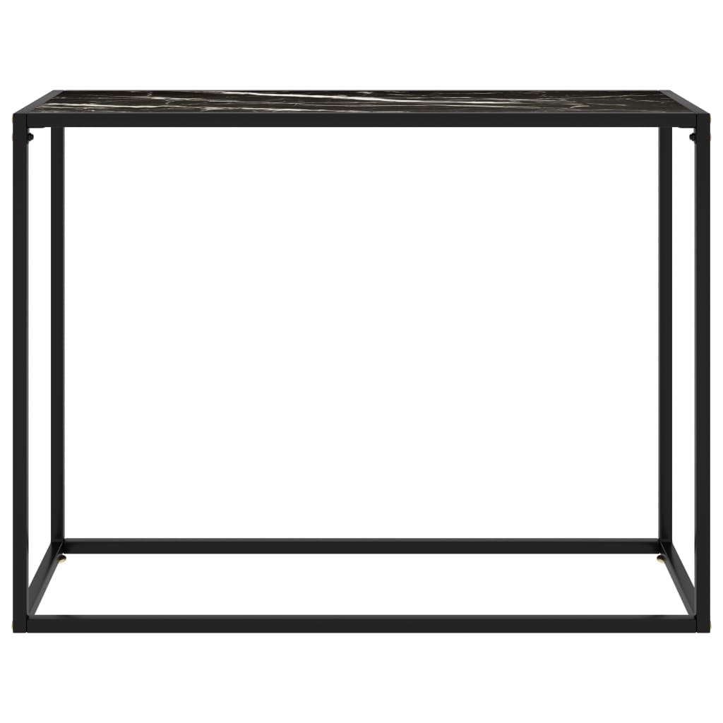 vidaXL Konsolentisch Schwarz 100x35x75 cm Hartglas
