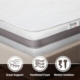 thumbnail of The White Stone Eenpersoons Matras 70x220 Basic, antibacterieel, mijtwerend, anti-allergisch | Hoogte 25 cm | Made in Italy