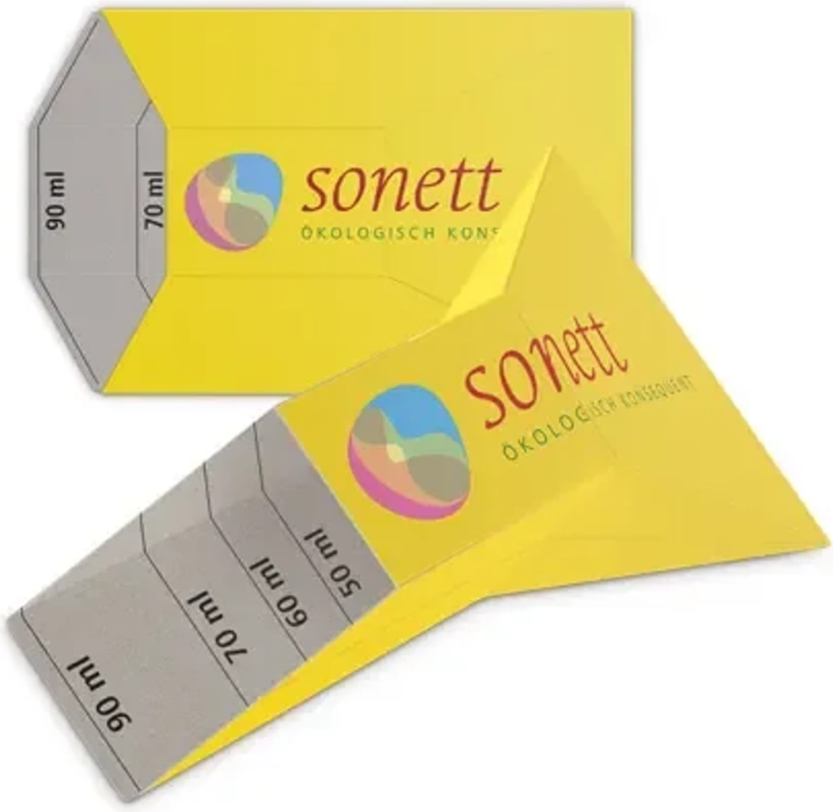 SONETT Waschmitteldosierer gelb 1 Stck. aus Pappe