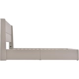 thumbnail of Merax Doppelbett 140x200 Polsterbett aus Leinen mit Lattenrost & Hydraulische Stauraum Beige