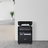 thumbnail of Relaxdays Rollcontainer Büro, mit 2 Fächern & Tastaturauszug, Druckertisch mit Rollen, HxBxT: 74 x 60 x 48 cm, schwarz