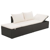 thumbnail of vidaXL Gartenbett Schwarz 195×60 cm Poly Rattan